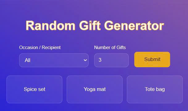 Random gift generator